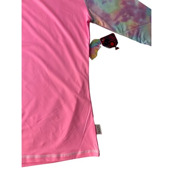 Suzzi UPF 50+ Pink Rash Guard Shirt Long Sleeve Swim Top L 10-12 Activewear - Picture 8 of 8